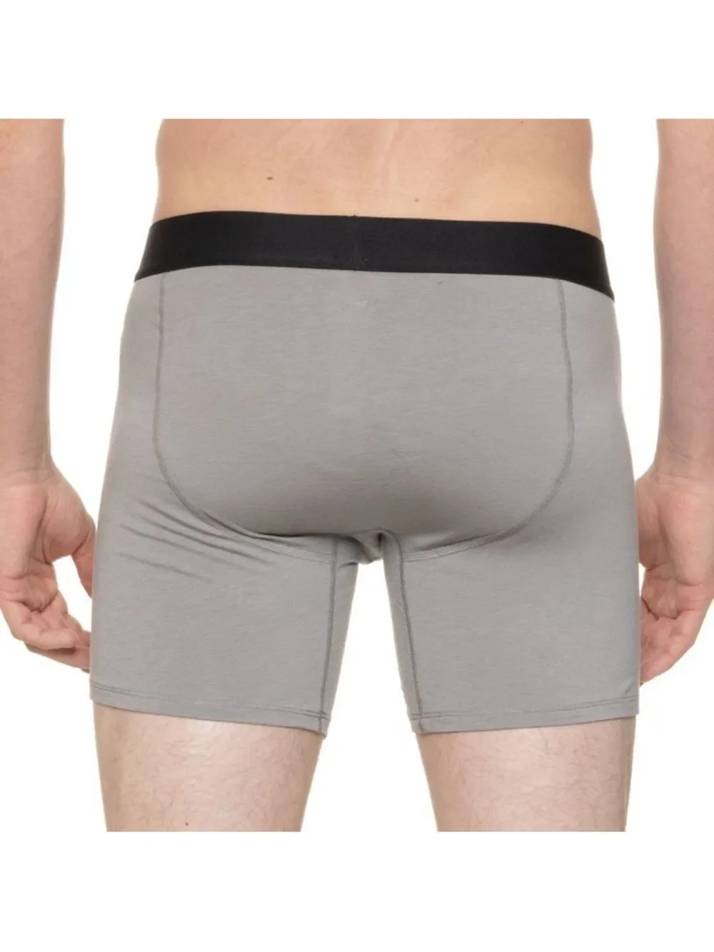allbirds Gray Black Waistband Anytime Organic Cotton Boxer Brief 6” Inseam